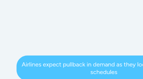 Mind Map: Airlines expect pullback in demand as they lock in September schedules