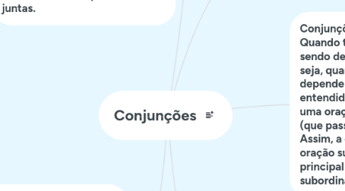 Mind Map: Conjunções