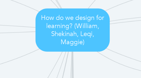 Mind Map: How do we design for learning? (William, Shekinah, Leqi, Maggie)