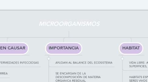 Mind Map: MICROORGANISMOS