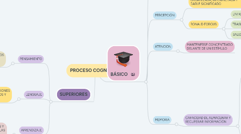 Mind Map: PROCESO COGNITIVO