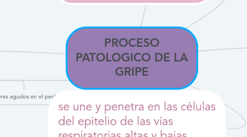 Mind Map: PROCESO PATOLOGICO DE LA GRIPE