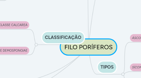 Mind Map: FILO PORÍFEROS