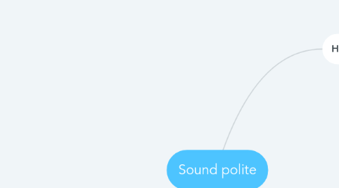 Mind Map: Sound polite