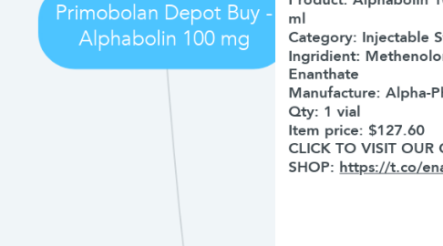 Mind Map: Primobolan Depot Buy - Alphabolin 100 mg