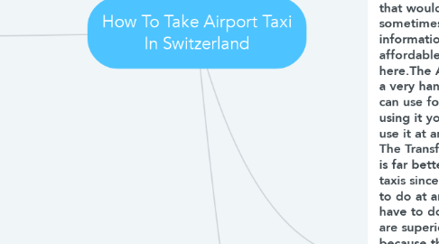 Mind Map: How To Take Airport Taxi In Switzerland