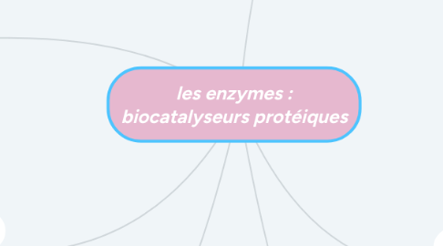 Mind Map: les enzymes : biocatalyseurs protéiques