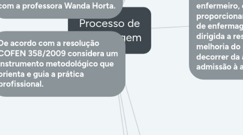 Mind Map: Processo de Enfermagem