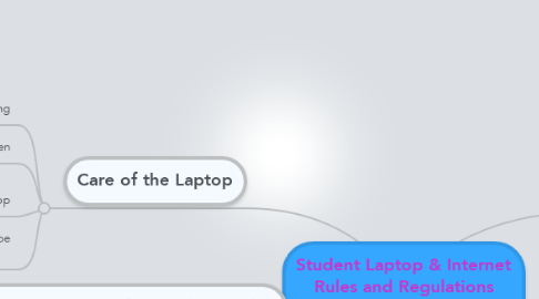 Mind Map: Student Laptop & Internet Rules and Regulations for EDCT 203