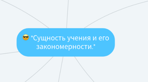 Mind Map: "Сущность учения и его закономерности."