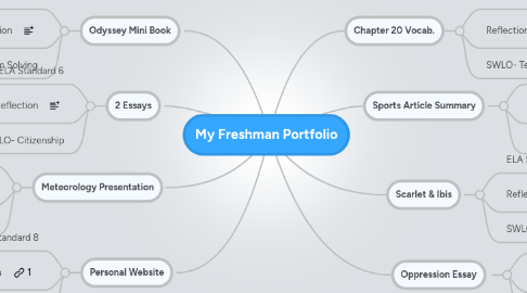 Mind Map: My Freshman Portfolio