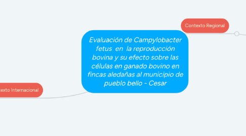 Mind Map: Evaluación de Campylobacter fetus en la reproducción bovina y su efecto sobre las células en ganado bovino en fincas aledañas al municipio de pueblo bello - Cesar