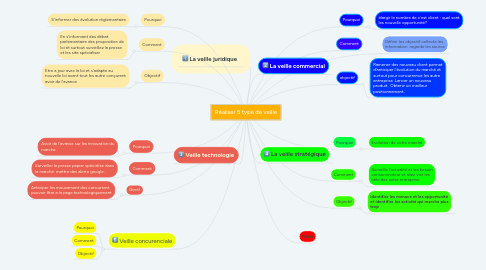 Mind Map: Réaliser 5 type de veille