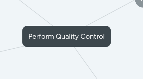 Mind Map: Perform Quality Control