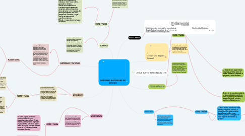 Mind Map: REGIONES NATURALES DE MÉXICO