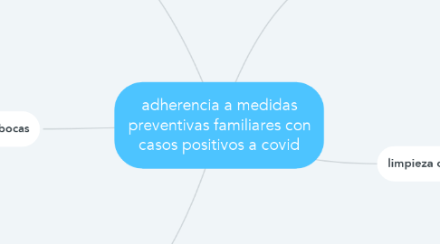 Mind Map: adherencia a medidas preventivas familiares con casos positivos a covid
