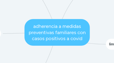 Mind Map: adherencia a medidas preventivas familiares con casos positivos a covid