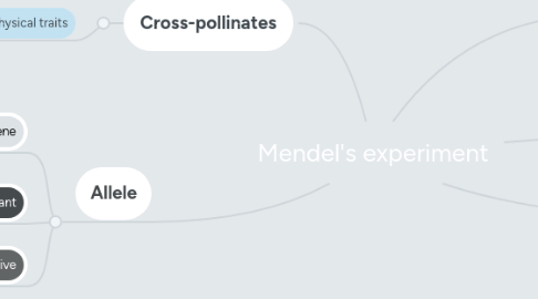 Mind Map: Mendel's experiment