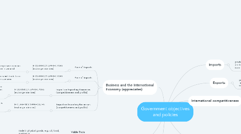 Mind Map: Government objectives and policies