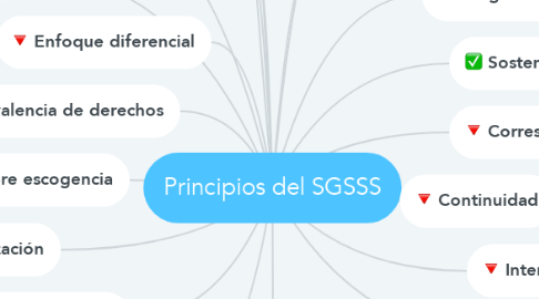 Mind Map: Principios del SGSSS
