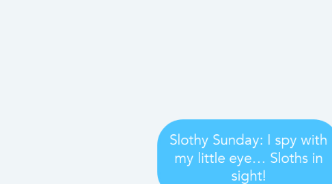 Mind Map: Slothy Sunday: I spy with my little eye… Sloths in sight!