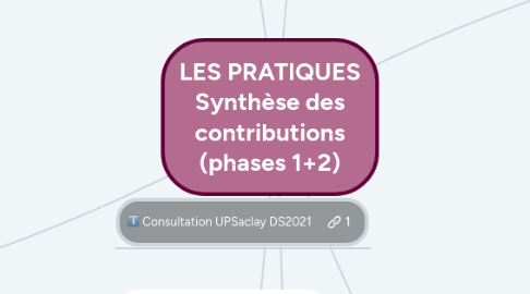 Mind Map: LES PRATIQUES Synthèse des contributions (phases 1+2)