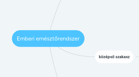 Mind Map: Emberi emésztőrendszer