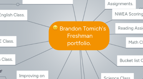 Mind Map: Brandon Tomich's  Freshman portfolio.