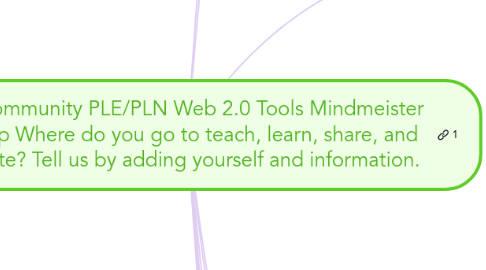 Mind Map: Global Community PLE/PLN Web 2.0 Tools Mindmeister Mind Map Where do you go to teach, learn, share, and collaborate? Tell us by adding yourself and information.