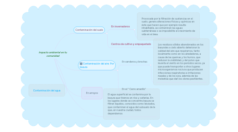 Mind Map: Impacto ambiental en tu comunidad