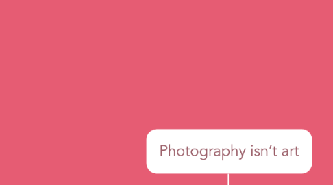 Mind Map: Photography isn’t art