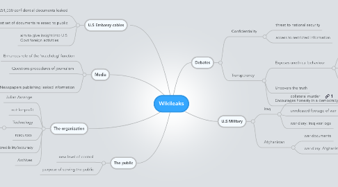 Mind Map: Wikileaks