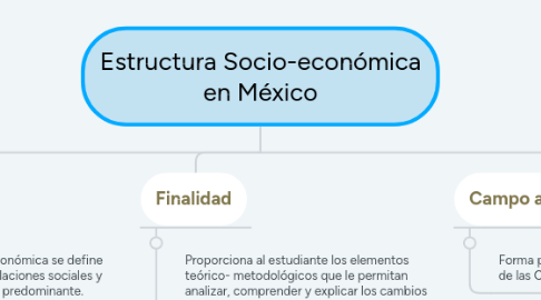 Mind Map: Estructura Socio-económica en México
