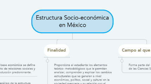 Mind Map: Estructura Socio-económica en México