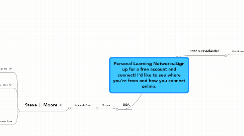 Mind Map: Personal Learning Networks-Sign up for a free account and connect! I'd like to see where you're from and how you connect online.
