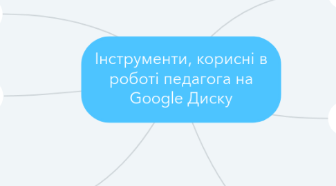 Mind Map: Інструменти, корисні в роботі педагога на Google Диску