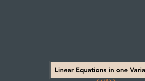 Mind Map: Linear Equations in one Variable