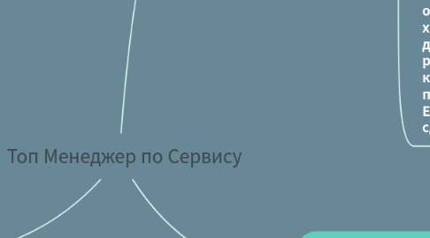 Mind Map: Топ Менеджер по Сервису