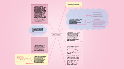 Mind Map: ELABORACION DE LOS OBJETIVOS DE INVESTIGACION