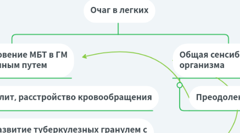 Mind Map: Очаг в легких