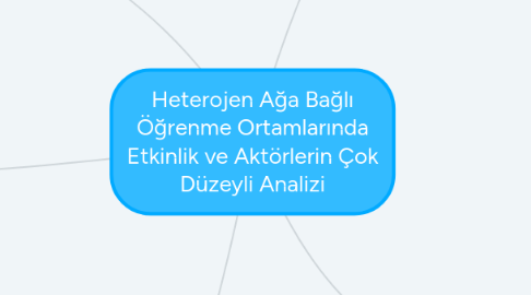 Mind Map: Heterojen Ağa Bağlı Öğrenme Ortamlarında Etkinlik ve Aktörlerin Çok Düzeyli Analizi