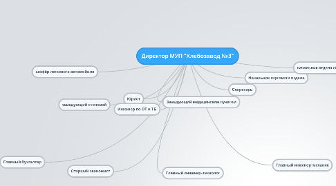 Mind Map: Директор МУП "Хлебозавод №3"