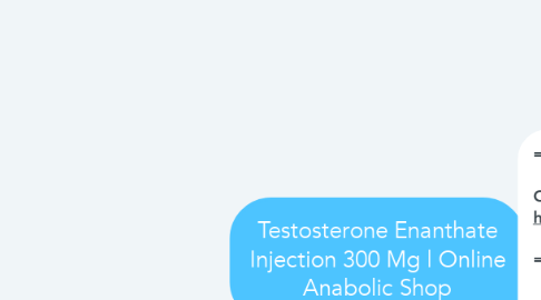 Mind Map: Testosterone Enanthate Injection 300 Mg | Online Anabolic Shop