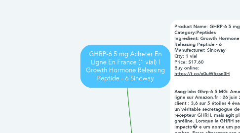 Mind Map: GHRP-6 5 mg Acheter En Ligne En France (1 vial) | Growth Hormone Releasing Peptide - 6 Sinoway