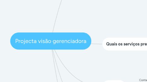 Mind Map: Projecta visão gerenciadora