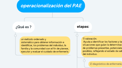 Mind Map: operacionalización del PAE