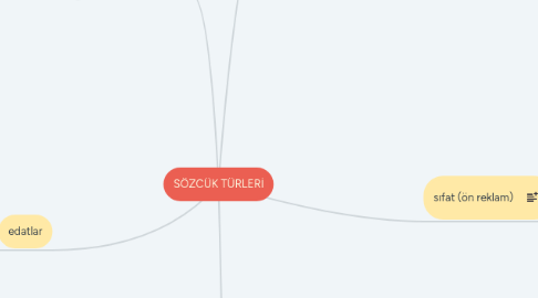 Mind Map: SÖZCÜK TÜRLERİ