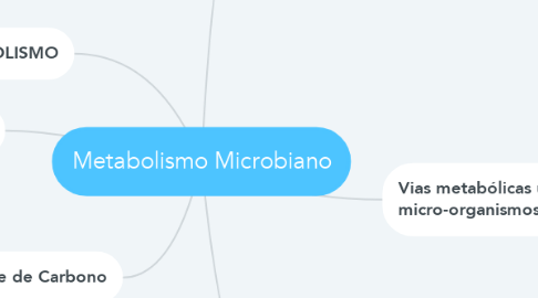 Mind Map: Metabolismo Microbiano