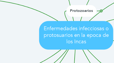 Mind Map: Enfermedades infecciosas o protosuarios en la epoca de los Incas