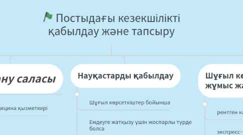 Mind Map: Постыдағы кезекшілікті қабылдау және тапсыру
